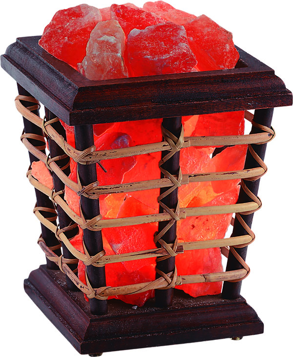 Rectangle Shape Wooden Basket with Chunks