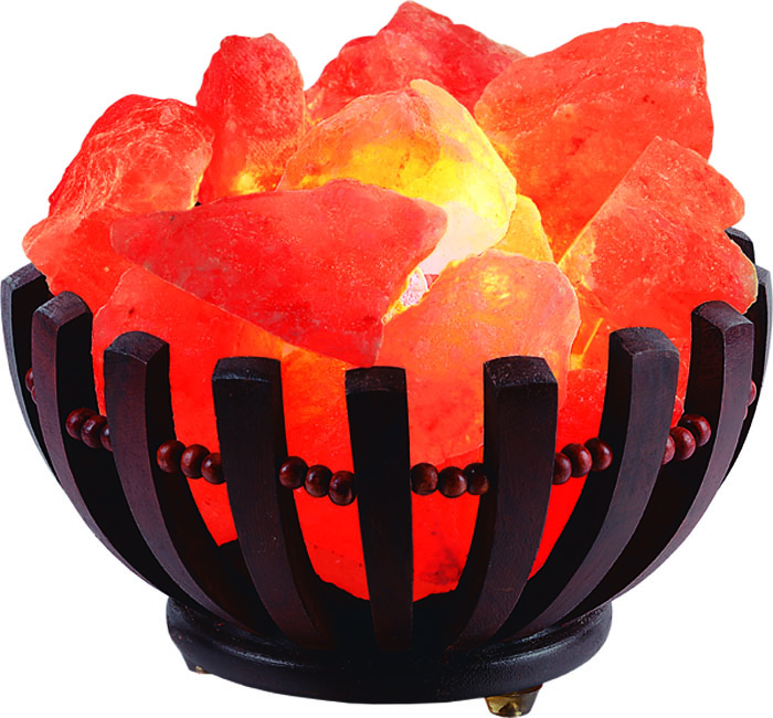 Bowl Shape Wooden Basket with Chunks 7lbs