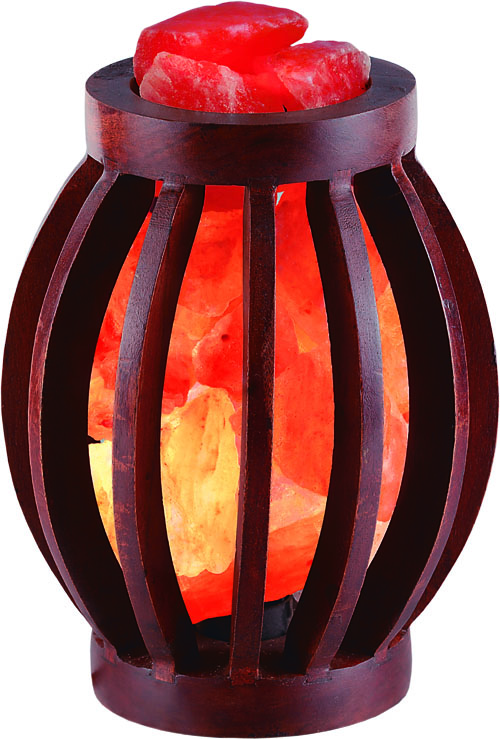 Globe Shape Wooden Basket with Chunks