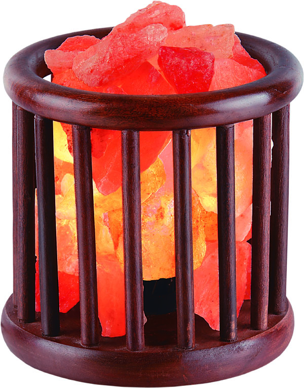 Cylinder Shape Wooden Basket with Chunks 7lbs