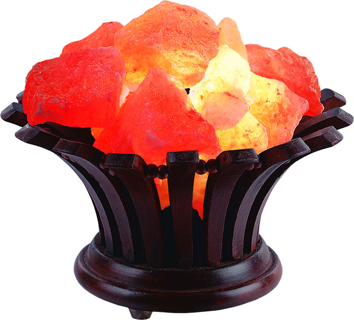 Flower Shape Wooden Basket with Chunks 7lbs